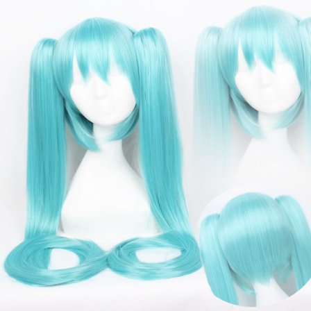 Peruk Hatsune Miku Peruk 120CM (aqua blå)