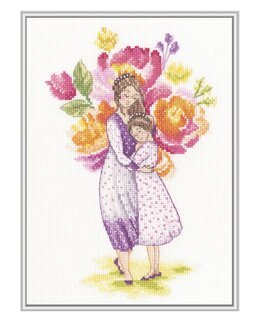 Stickpackung Bild Mutter und Tochter