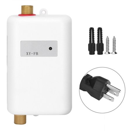Vit Mini Tankless Instant Varmvattenberedare Badrum Kökstvätt för varm och kall dubbel användning (US 110V 3000W)