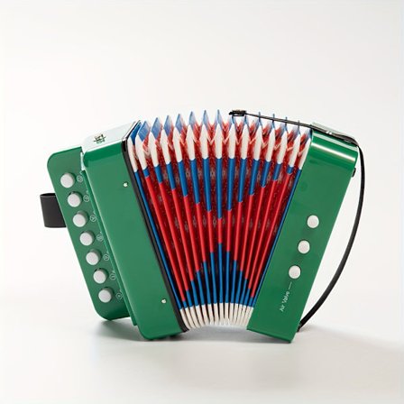 Mini Dragspel, 10-tangenters kontroll, lättviktigt, lämpligt för vuxna nybörjare, litet musikinstrument för inlärning - Perfekt julklapp (FMY)