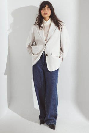 NA-KD Loose Low Waist Long Jeans - Low Waist Jeans - Blå - EU 36