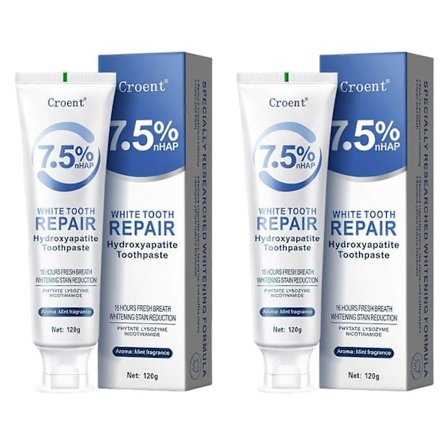 Högkvalitativ 7,5% Hydroxyapatit Tandkräm, Fluoridfri Hydroxyapatit Tandkräm Whitening 7.5, Skonsam Whitening Tandkräm för Känsliga Tänder