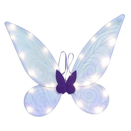 (Varmt lys) Fe-vinger med lys Alvevinger Barn Voksne Lysende vinger (Lilla)