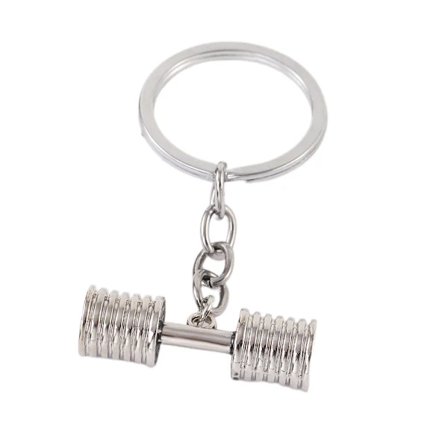 Hantel Nyckelring, Fitness Gym Nyckelring, Nyhet Berlock Hänge C