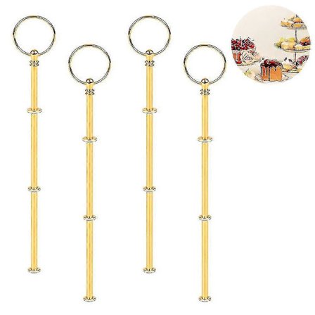 Set 3-vånings tårtställ, beslag, trappstegsbricka, beslag, 3-vånings tårtställ guld