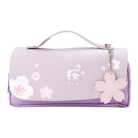 Violetti kynäkotelo Pu nahkaa kynäkotelo Stationery kynäkotelo Sweet kynäkotelo kynäkotelo