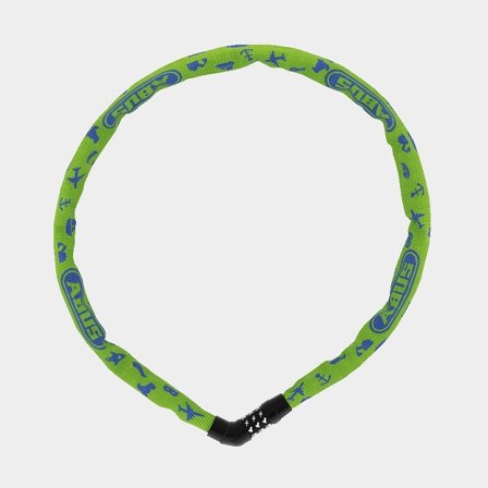 Candado de cadena con código / candado de combinación ABUS Steel-O-Chain 4804C, 75 cm, Ø4 mm, Lime Symbols