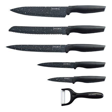 Royalty Line RL-MB5: Non-Stick beläggning Knife Set 5PCS Svart