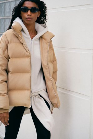 Soft Goat - Puffer jacket - Cashmere jacket - M - Camel