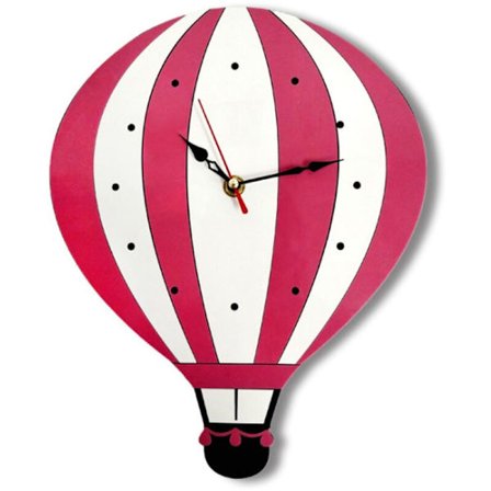 Lastenhuoneen söpö seinäkello, sarjakuva, kuumailmapallokellot, ainutlaatuiset lahjat, koristeet