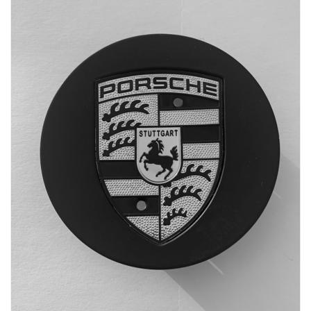 P07 - 75 MM 4-pakkaus keskipisteit Porsche Black one size