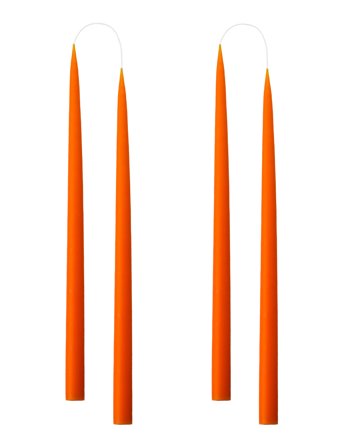 Kunstindustrien Hand Dipped Candles, 4 Pack - Orange - ONE SIZE