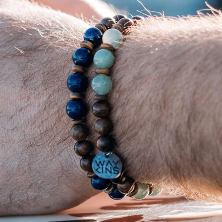 Bracelet Wayne Aventurine La vague pour hommes - Bracelets de perles