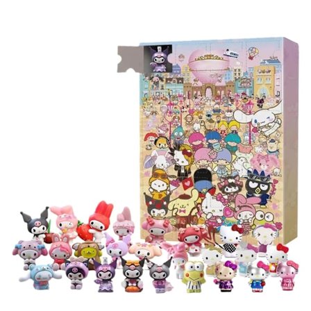 Julekalender med 24 nedtelling Disney Søt Mickey Ornament Mickey Mouse Figur Blind Box Dukke Ornament