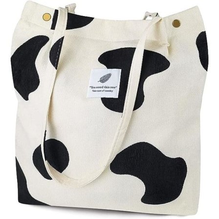 IC Manchester-kangaskassi naisille Canvas-olkalaukku sisätaskulla