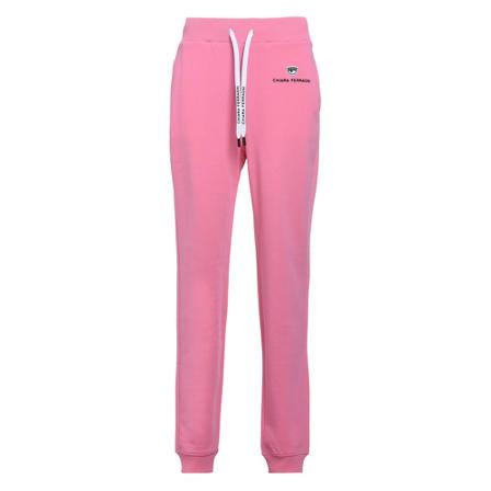 Chiara Ferragni Collection Byxor 131 Logo Clic Light Diagonal Fleece CO rosa, Dam Mjukisbyxor, Dam, Storlek: S
