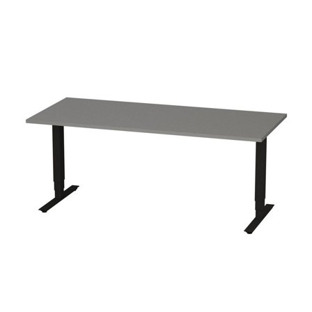 DENORD DESIGN Bord höj/sänk Pro 1800x800 grå/svart - Lyreco - Kontorsmöbler och inredning - Bord och hurtsar - Skrivbord - Höj/sänkbar