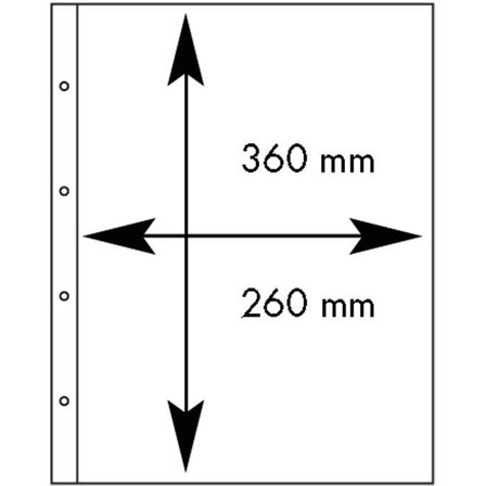 Leuchtturm Folio 1C lommer 260 x 360 mm. Pakke med 5 stk.