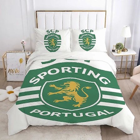 v102 Sengetøy Bjørn Deksel Dobbel Dyne Dynesett Sengetøysett Dynetrekk L-lisbons fc Deksel Queen Dynesett Dynetrekk Putetrekk S-sporting-g 3-Delers
