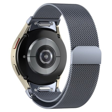 Samsung Galaxy Watch Universal 20 mm klockarmband i rostfritt stål med snabbkoppling - Grå