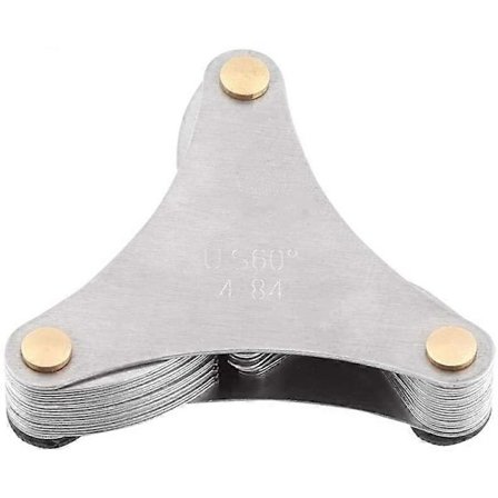 60 Grader 55 Grader Rustfrit Stål Gevindstigningsmåler Metrisk + Imperial Måleværktøj (51 stk)