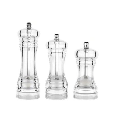 Pepperkvern - Akryl Salt- og Pepperbøsser Justerbar Grovhet Av Keramisk Kjøkkenutstyr