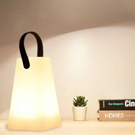 Bordslampa LED med handtag - fyrkantig eller oval - RGB färgförändringar