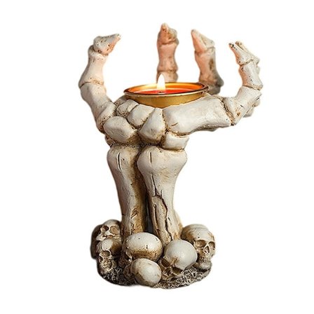 Halloween Pääkallokäsi Kynttilänjalka Kynttilänpidikkeet Koristeet Hartsi A1