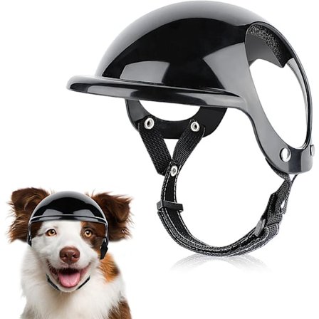Medium Pet Dog Hjälm med Öronhål Motorcykel Hund Hjälm Multi-Sport