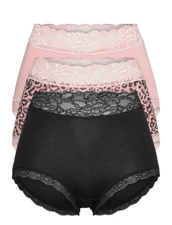 Brief 3 Pack Emelie Lace Class Black Lindex