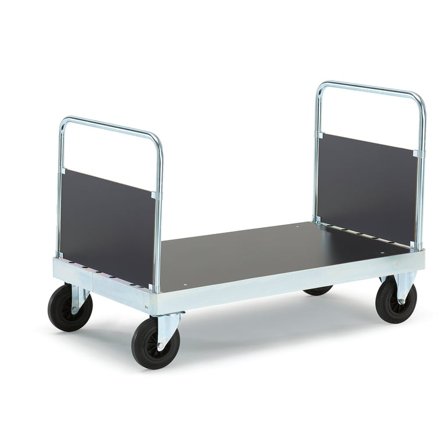 Plattformsvagn, 1200x800x960 mm, elförzinkad ram, MDF-skivor, utan broms