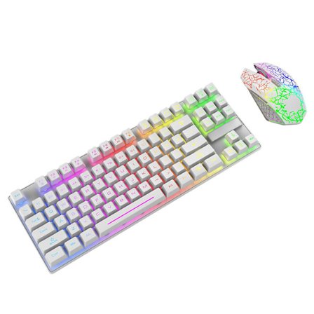 1 Set T87 Trådlöst tangentbord Snabbt svar Lång standbytid Vattentätt Laptop Gaming Desk Mus Kompatibel Notebook La