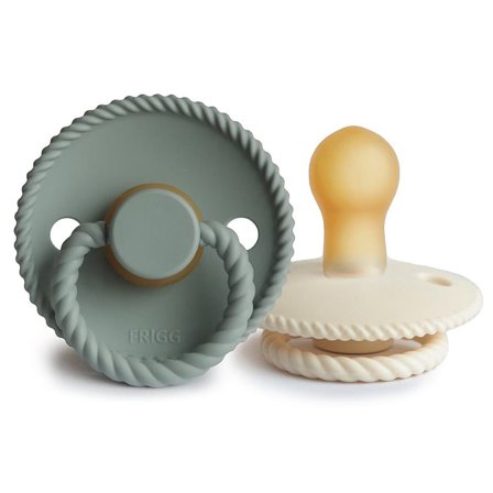 FRIGG Rope Sutter i Latex 2-pak Cream/Sage Str. 1, Børn & Forældre, Sutter, Latexsutter
