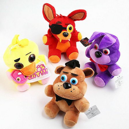 4-pack Fnaf Five Nights At Freddy's Plyschdjur Gosedjur Foxy Barnfödelsedagspresenter Leksak