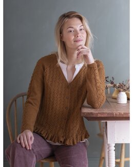 Cardigan med volang - Novita