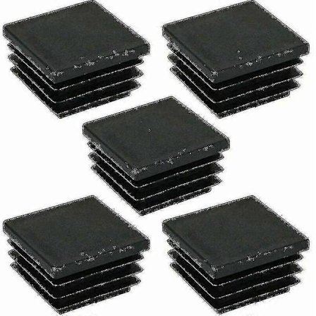 Firkantede Rørpropper 30x30mm 30-pak Plastikrørender til Borde Hylder Skabe