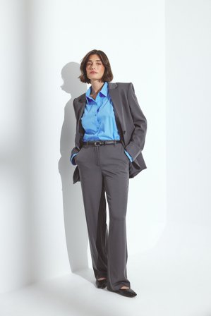 NA-KD Basic Anzughose - Business Hosen - Grau - EU 40