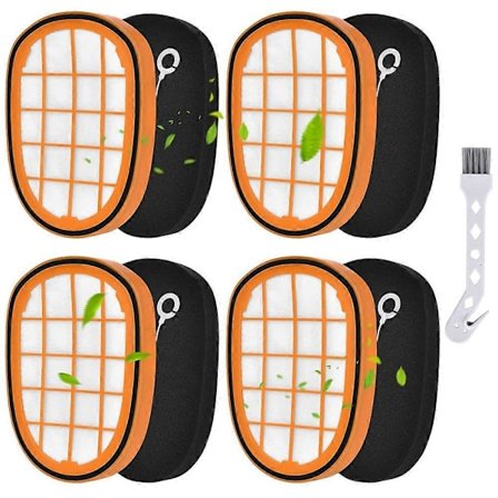 4-pakks filtere for SpeedPro Max Aqua håndholdt støvsuger FC6812 FC6813 FC6822 FC5005/01 Erstatning