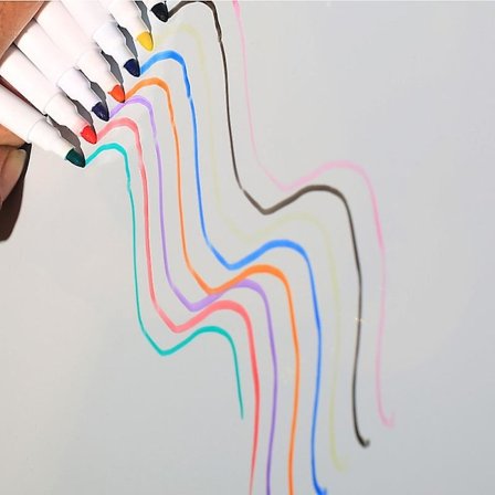 8 stk. Farve Magnet Penne Magnetiske Whiteboard Markere Indbygget Viskere
