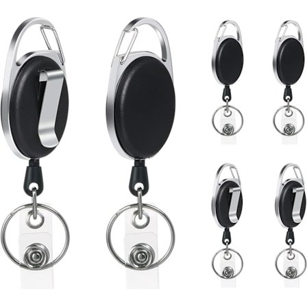 Udtrækkelig Længde Retraktor, 6 stk. Kraftig Karabinhage Badg, ZQKLA