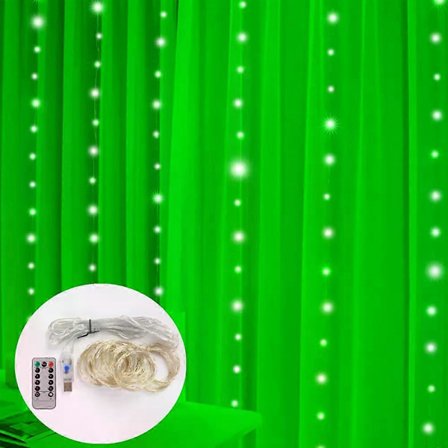 3M LED Ljusslinga Girlang LED Festong Gardin Lampa Fjärrkontroll USB Gardin Ljusslingor Juldekoration För Hemmet