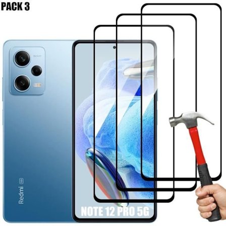3 helhärdat glas för Xiaomi Redmi Note 12 Pro 5G Anti-Scratch Skärmskydd 9H