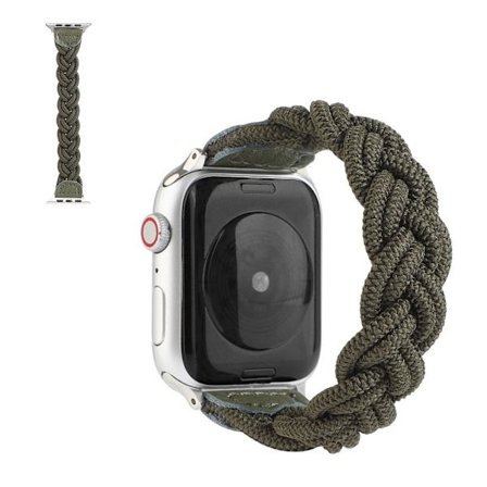 Apple Watch Series 6 / 5 40 mm urrem i vævet stil - Militærgrøn