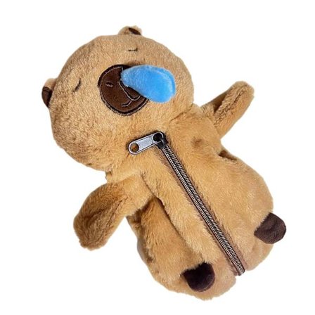 Härlig Dyre Penalhus Plys Tegneserie Capybara Penalhus Stor Kapacitet Penneorganisatorer Kosmetiktaske