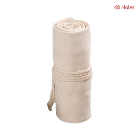 12/24/36/48/72 hull Canvas Roll Up Pen Gardin Blyantpose for etui Makeup Wrap Holder Oppbevaringspose Skolemateriell