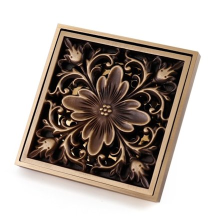 Golvavlopp i europeisk stil, antikt golvavlopp i hel koppar, T-typ golvavlopp (rik pion)