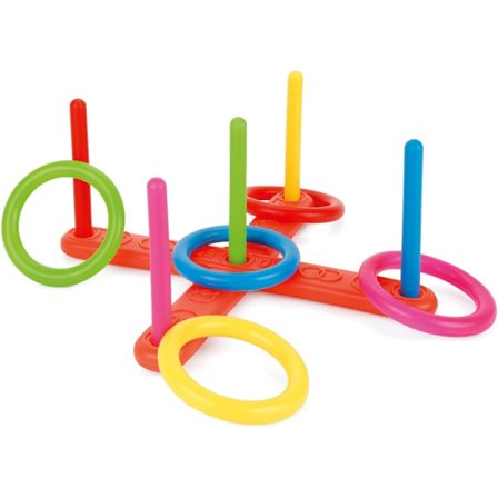 Quoits Set, Plast Ring Toss Spel för Barn, Utomhusspel Set för Barn och Vuxna