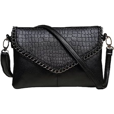 Svarta läderhandväskor för kvinnor clutchväska kvinna handväska sac a main femme ny kollektion väska clutch kväll clutchväskor - spot sales