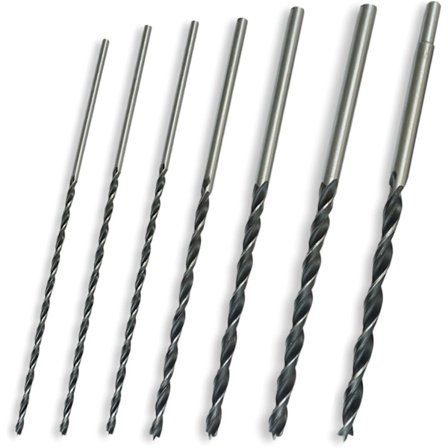 Sæt med 30 cm lange træbor - Sæt med spiralformede bor Spiralbor til boremaskine Ø 4-5-6-7-8-10-12mm x 300mm