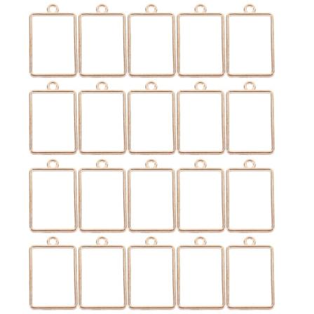 20 stk Retro DIY Vedhæng Håndlavede Smykkevedhæng Dekorative Tilbehør Guld 2X3.2CM Golden 2X3.2CM